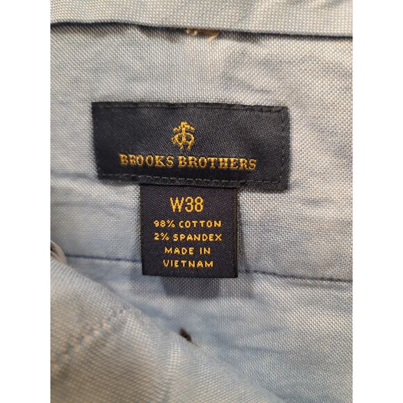 Men's Brooks Brothers Flat Front Chino Shorts - Picture 3 of 6